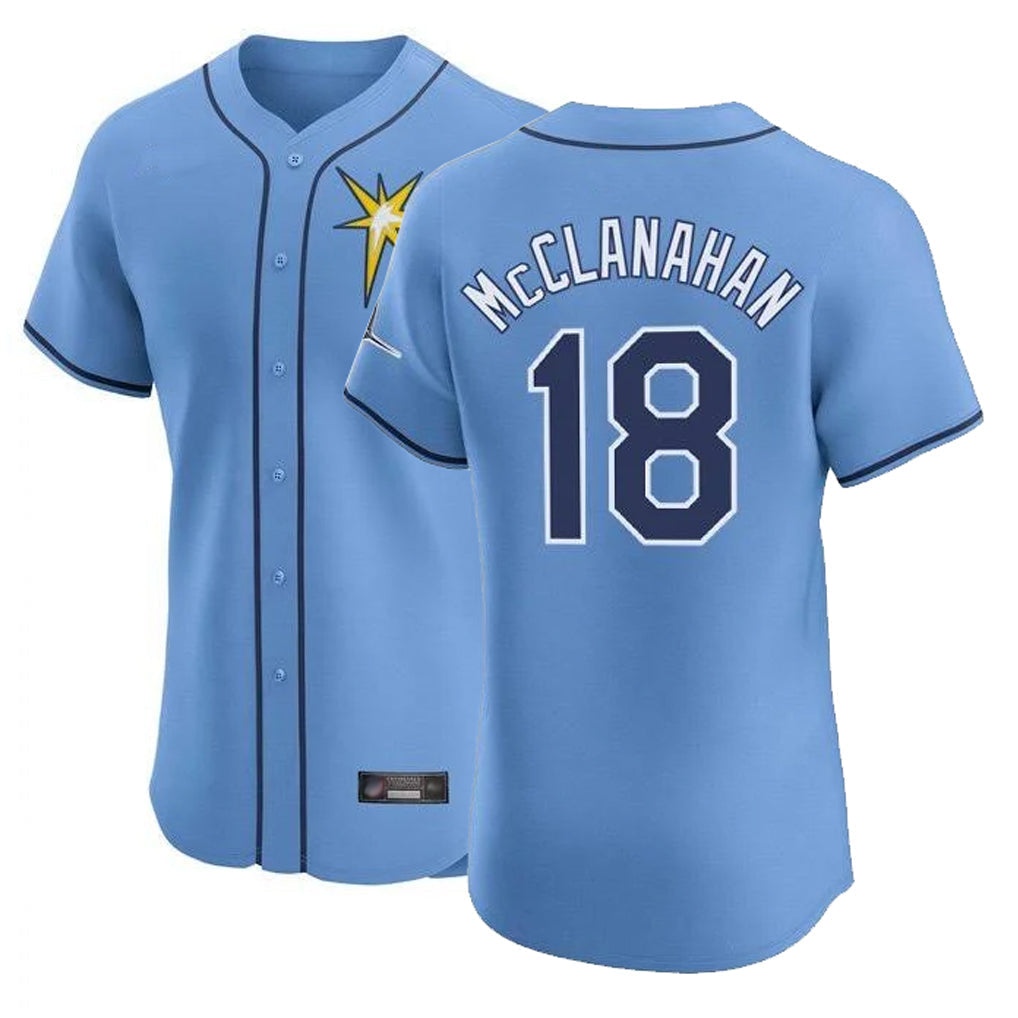 Jamed TB.Rays #18 Shane McClanahan Player Light Blue Home Limited Stitched Jerseys