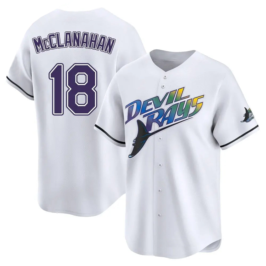 Jamed TB.Rays #18 Shane McClanahan Player White City Connect Home Stitched Jerseys