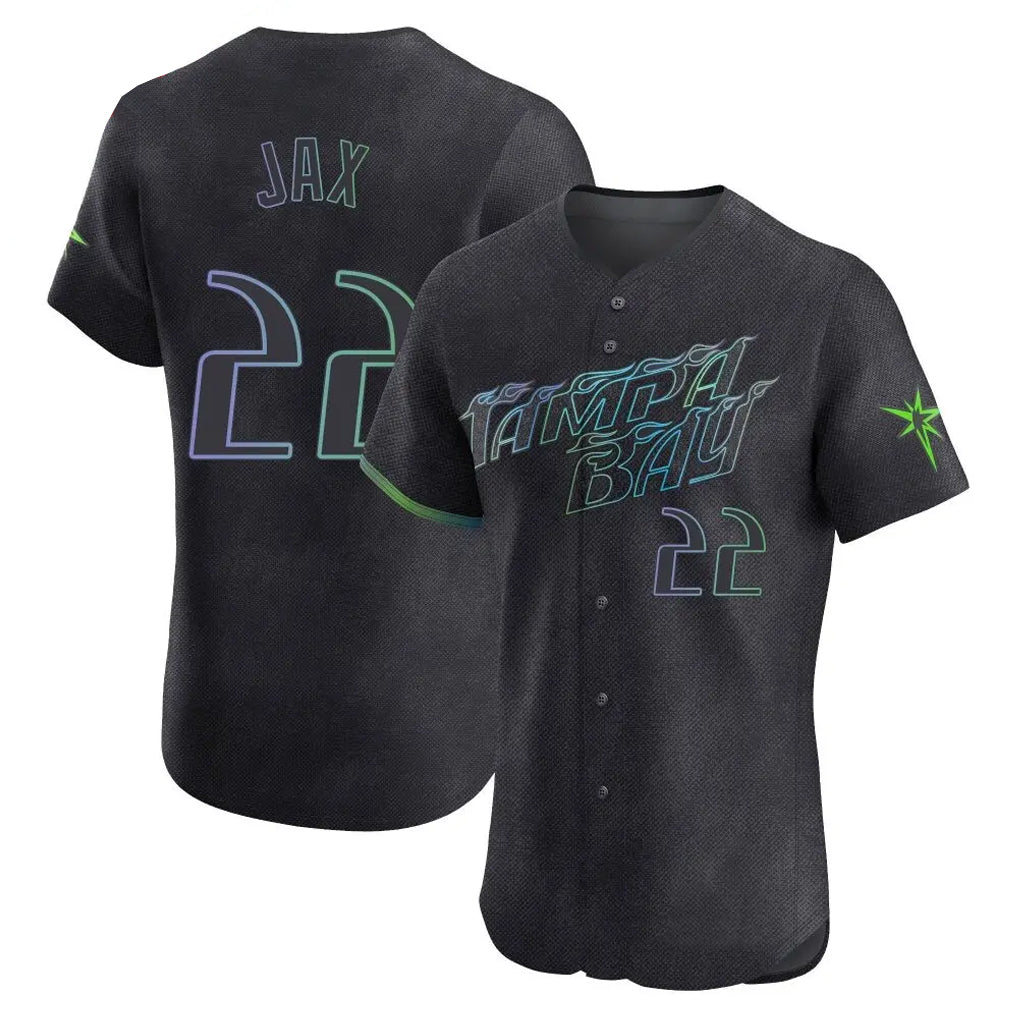 Jamed TB.Rays #22 Griffin Jax Player Black City Connect Home Limited Elite Stitched Jerseys