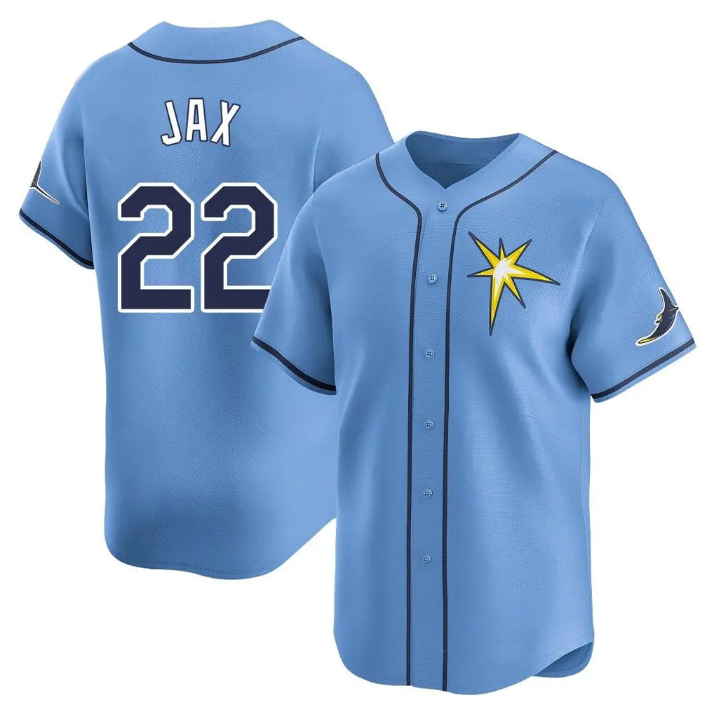 Jamed TB.Rays #22 Griffin Jax Player Light Blue Home Limited Stitched Jerseys