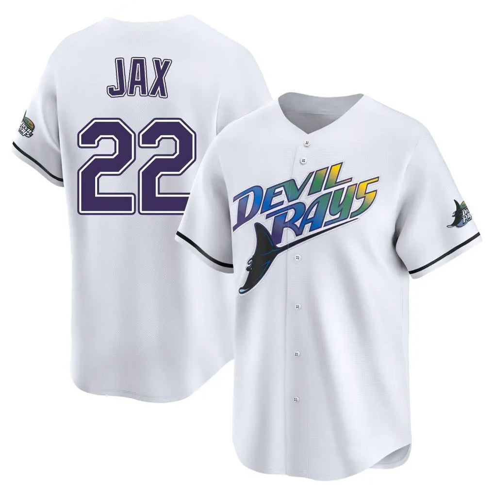 Jamed TB.Rays #22 Griffin Jax Player White City Connect Home Stitched Jerseys