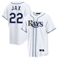 Jamed TB.Rays #22 Griffin Jax Player White Home Game Stitched Jerseys