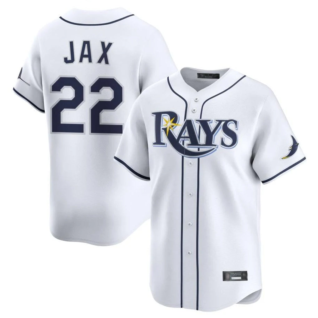 Jamed TB.Rays #22 Griffin Jax Player White Home Limited Stitched Jerseys