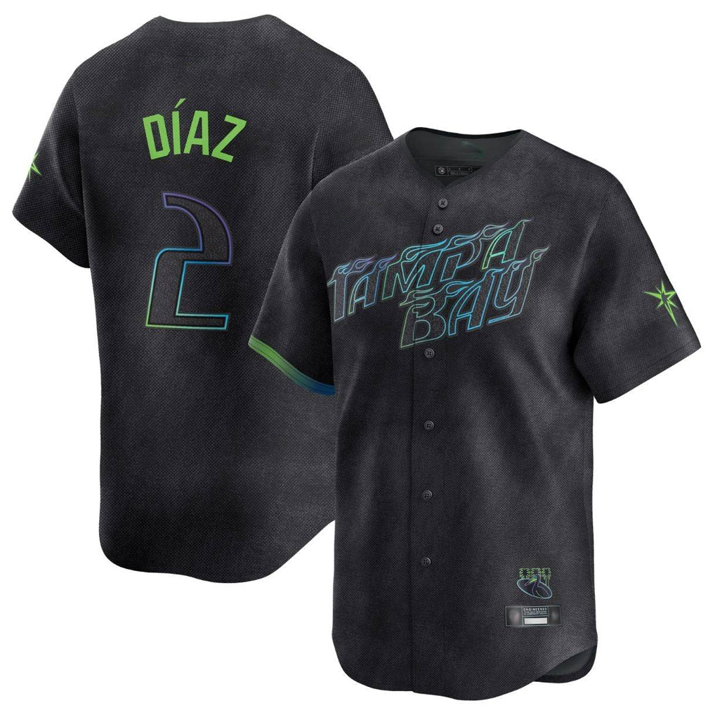 Jamed TB.Rays #2 Yandy Diaz Player Black City Connect Home Limited Stitched Jerseys