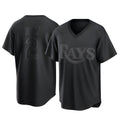 Jamed TB.Rays #2 Yandy Diaz Player Black Home Game Stitched Jerseys