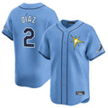 Jamed TB.Rays #2 Yandy Diaz Player Light Blue Home Limited Stitched Jerseys
