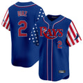Jamed TB.Rays #2 Yandy Diaz Player Royal 2025 Independence Day Vapor Premier Limited Stitched Jerseys