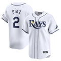 Jamed TB.Rays #2 Yandy Diaz Player White Home Limited Stitched Jerseys
