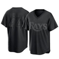 Jamed TB.Rays #44 Ryan Pepiot Player Black Home Game Stitched Jerseys
