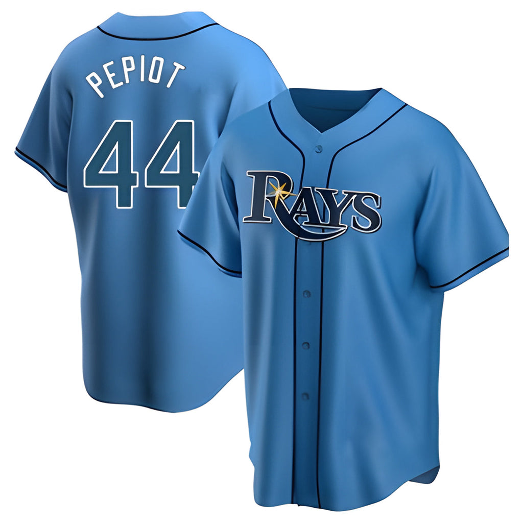 Jamed TB.Rays #44 Ryan Pepiot Player Light Blue Home Game Stitched Jerseys
