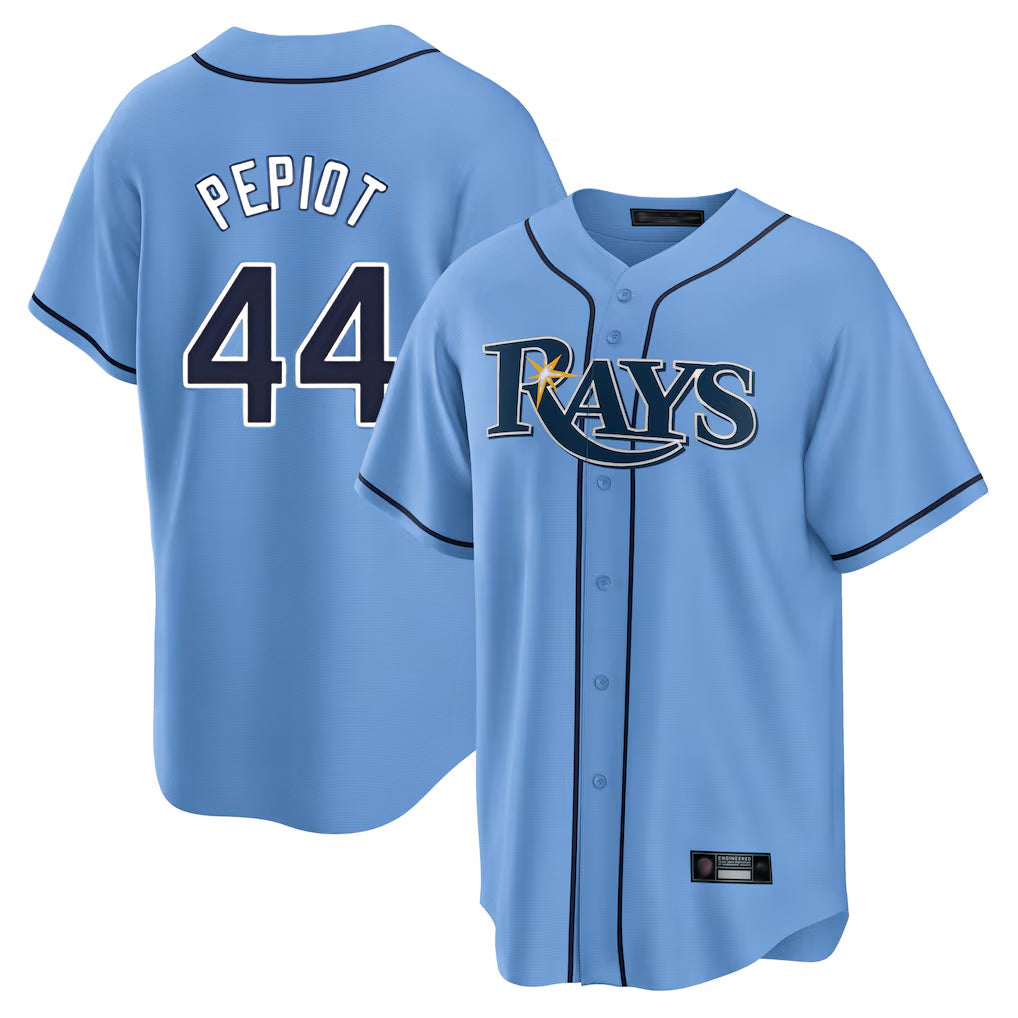 Jamed TB.Rays #44 Ryan Pepiot Player Light Blue Home Limited Stitched Jerseys