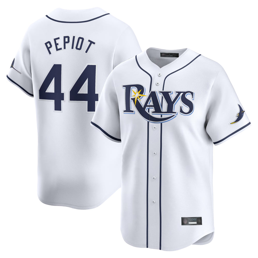 Jamed TB.Rays #44 Ryan Pepiot Player White Home Limited Stitched Jerseys