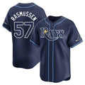 Jamed TB.Rays #57 Drew Rasmussen Player Navy Home Limited Stitched Jerseys