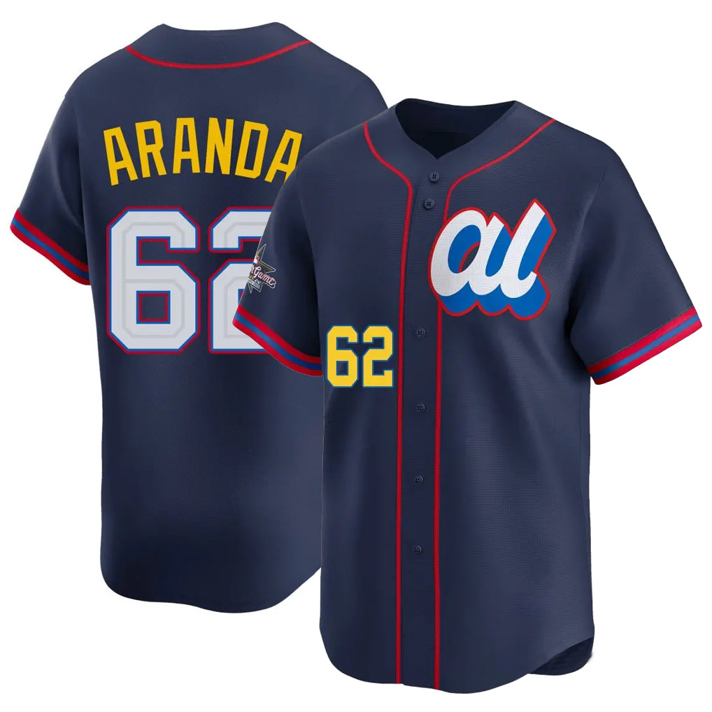 Jamed TB.Rays #62 Jonathan Aranda Player Navy Limited American League All-Star Edition Stitched Jerseys