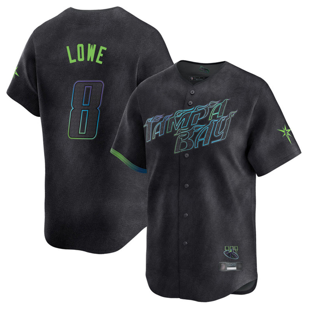 Jamed TB.Rays #8 Brandon Lowe Player Black City Connect Home Limited Stitched Jerseys