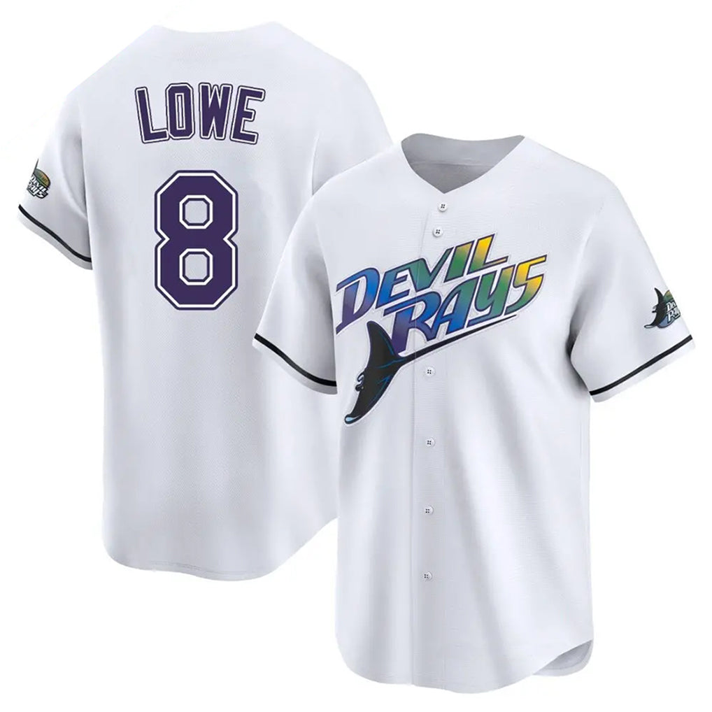 Jamed TB.Rays #8 Brandon Lowe Player White City Connect Home Stitched Jerseys