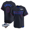 Jamed T.Blue Jays #0 Andres Gimenez Player Black 2025 World Series City Connect Stitched Jerseys