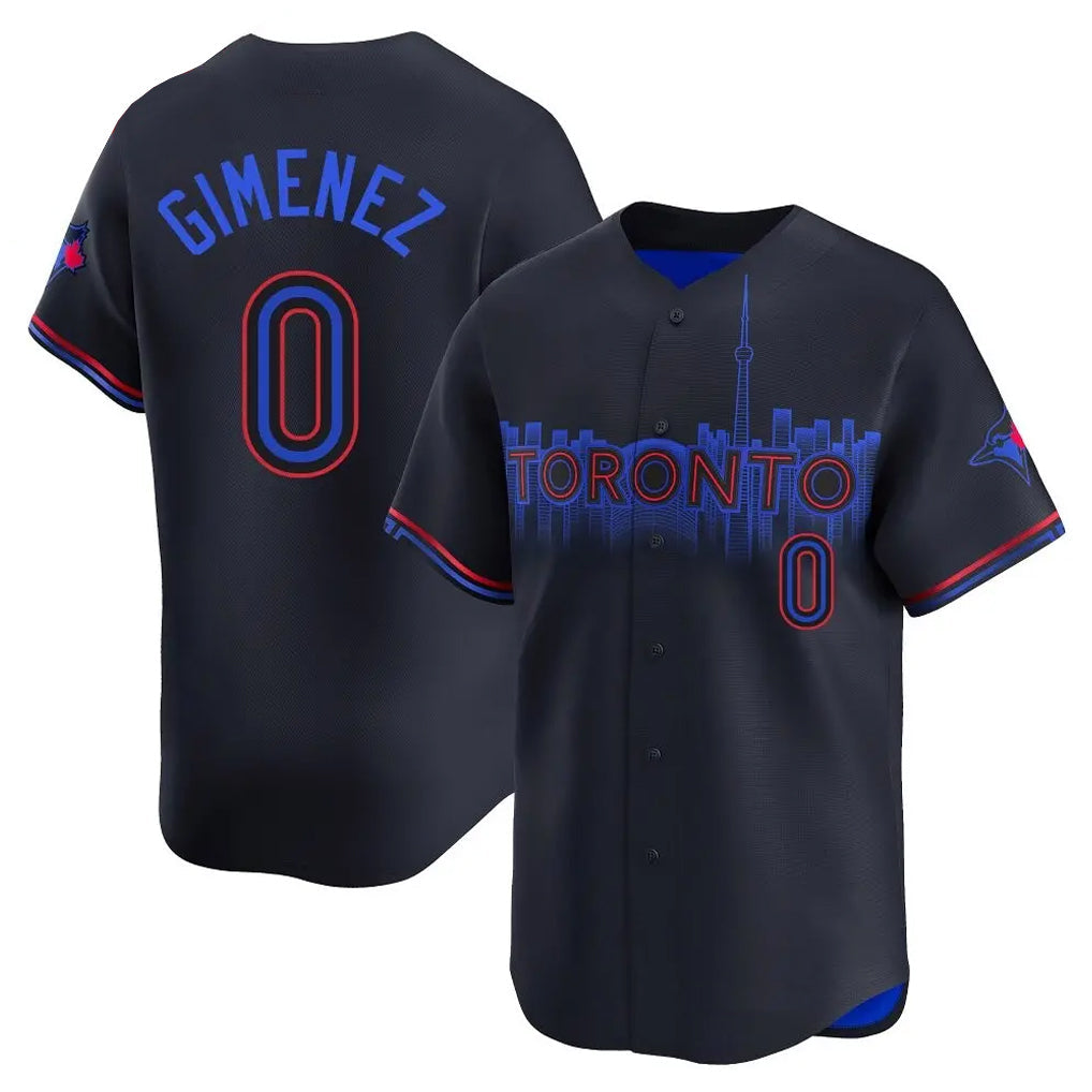 Jamed T.Blue Jays #0 Andres Gimenez Player Black City Connect Limited Stitched Jerseys