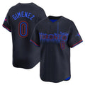 Jamed T.Blue Jays #0 Andres Gimenez Player Black City Connect Limited Stitched Jerseys