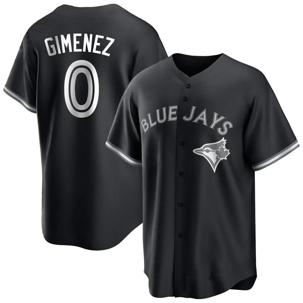 Jamed T.Blue Jays #0 Andres Gimenez Player Black Home Game Stitched Jerseys