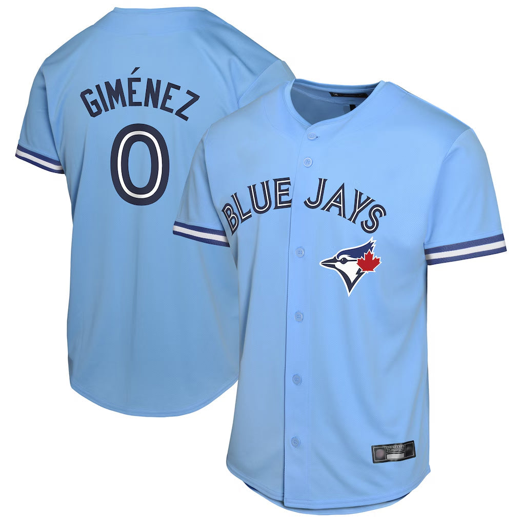 Jamed T.Blue Jays #0 Andres Gimenez Player Blue Home Game Stitched Jerseys