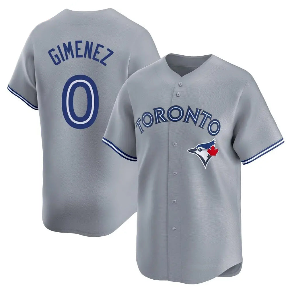 Jamed T.Blue Jays #0 Andres Gimenez Player Gray Home Game Stitched Jerseys