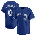 Jamed T.Blue Jays #0 Andres Gimenez Player Royal Home Game Stitched Jerseys