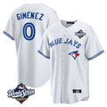 Jamed T.Blue Jays #0 Andres Gimenez Player White 2025 World Series Game Stitched Jerseys