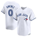 Jamed T.Blue Jays #0 Andres Gimenez Player White Home Limited Stitched Jerseys