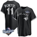 Jamed T.Blue Jays #11 Bo Bichette Player Black 2025 World Series Game Stitched Jerseys