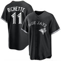 Jamed T.Blue Jays #11 Bo Bichette Player Black Home Game Stitched Jerseys