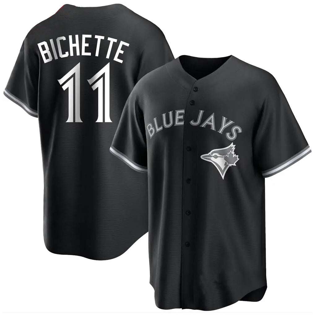 Jamed T.Blue Jays #11 Bo Bichette Player Black Home Game Stitched Jerseys