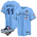 Jamed T.Blue Jays #11 Bo Bichette Player Blue 2025 World Series Game Stitched Jerseys