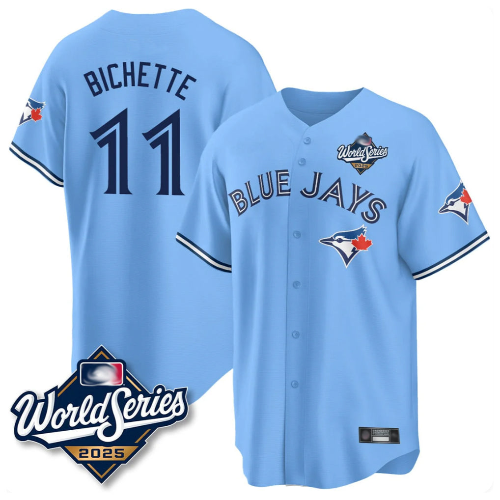 Jamed T.Blue Jays #11 Bo Bichette Player Blue 2025 World Series Game Stitched Jerseys
