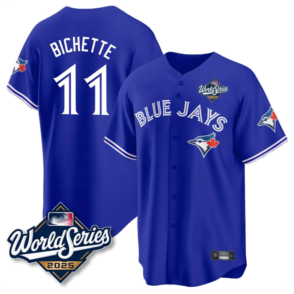 Jamed T.Blue Jays #11 Bo Bichette Player Blue 2025 World Series Rush Limited Stitched Jerseys