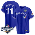 Jamed T.Blue Jays #11 Bo Bichette Player Blue 2025 World Series Rush Limited Stitched Jerseys