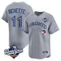 Jamed T.Blue Jays #11 Bo Bichette Player Gray 2025 World Series Limited Home Stitched Jerseys
