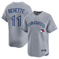 Jamed T.Blue Jays #11 Bo Bichette Player Gray Home Limited Stitched Jerseys