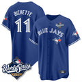 Jamed T.Blue Jays #11 Bo Bichette Player Royal 2025 World Series Limited Home Stitched Jerseys