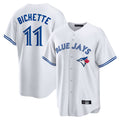 Jamed T.Blue Jays #11 Bo Bichette Player White Home Limited Stitched Jerseys