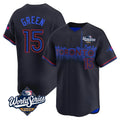 Jamed T.Blue Jays #15 Chad Green Player Black&Blue 2025 World Series City Connect Stitched Jerseys