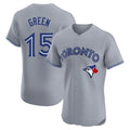 Jamed T.Blue Jays #15 Chad Green Player Gray Home Elite Limited Stitched Jerseys