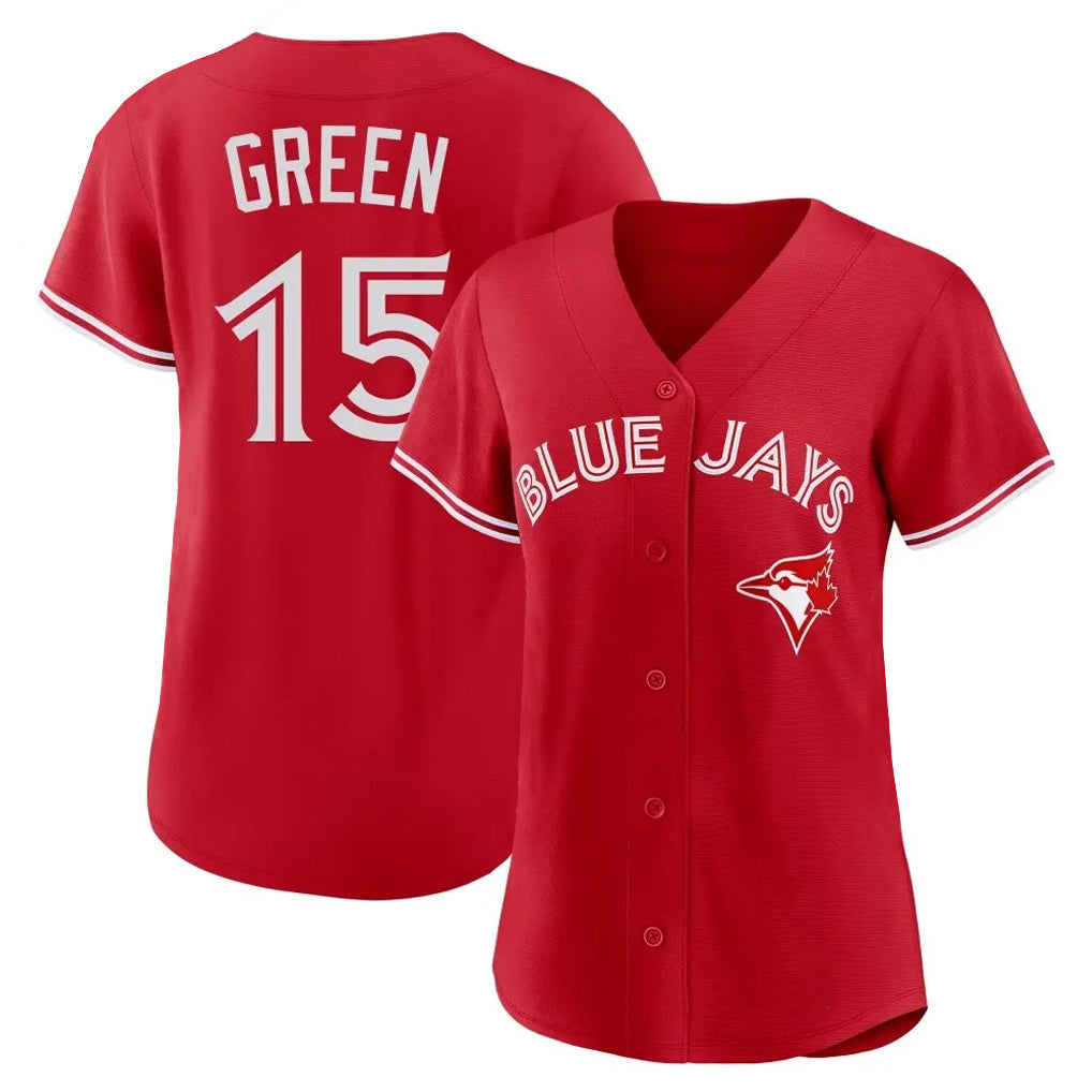 Jamed T.Blue Jays #15 Chad Green Player Red Home Limited Stitched Jerseys