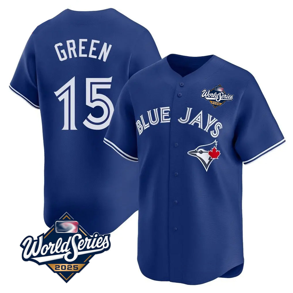 Jamed T.Blue Jays #15 Chad Green Player Royal 2025 World Series Limited Stitched Jerseys