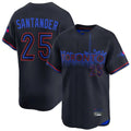 Jamed T.Blue Jays #25 Anthony Santander Player Black&Blue City Connect Limited Stitched Jerseys