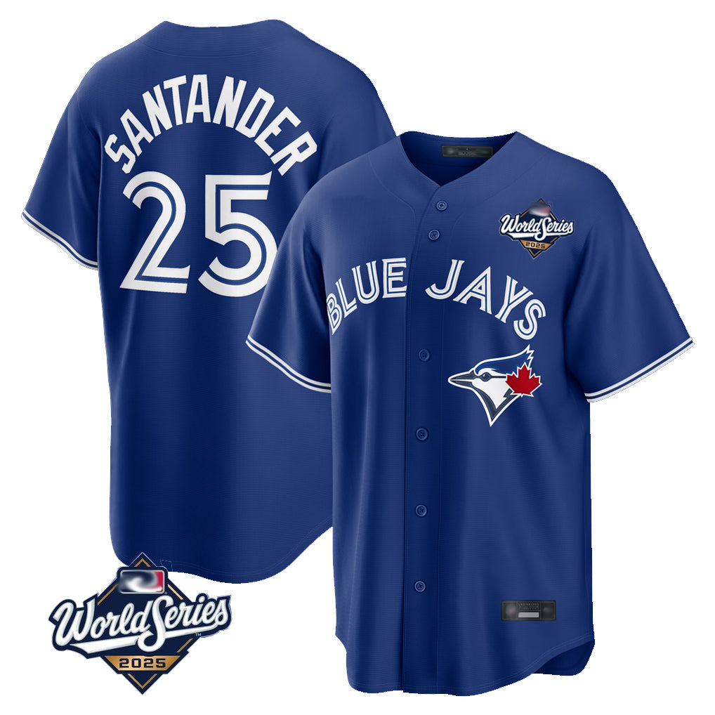 Jamed T.Blue Jays #25 Anthony Santander Player Navy 2025 World Series Home Limited Stitched Jerseys
