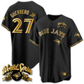 Jamed T.Blue Jays #27 Vladimir Guerrero Jr Player Black 2025 American League All Stitched Jerseys