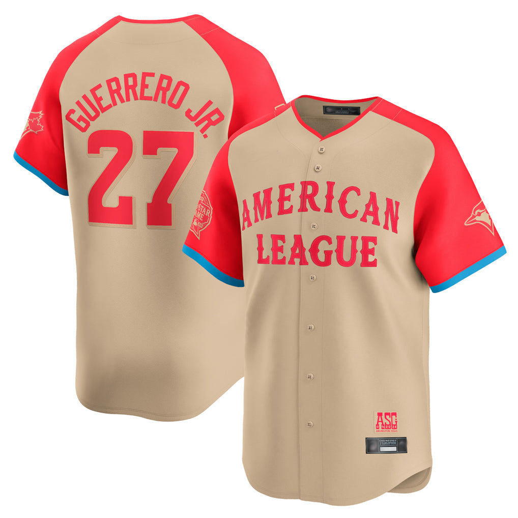 Jamed T.Blue Jays #27 Vladimir Guerrero Jr Player Cream American League All-Star Game Limited Player Stitched Jerseys