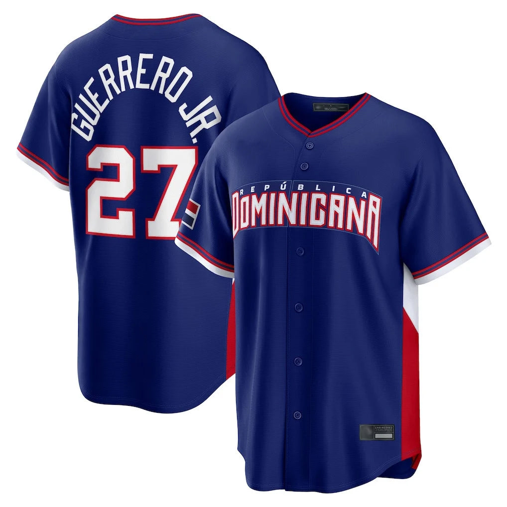 Jamed T.Blue Jays #27 Vladimir Guerrero Jr Player Royal 2026 World Classic Stitched Jerseys