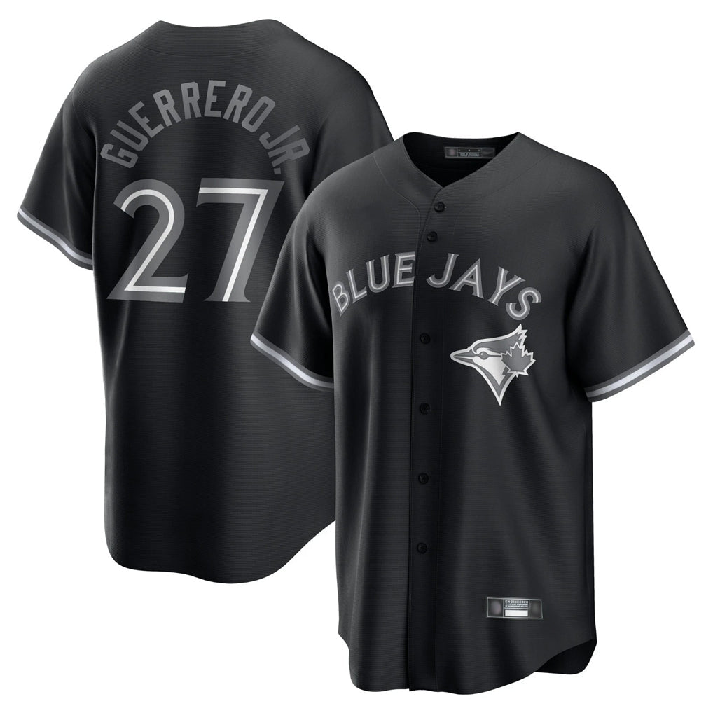 Jamed T.Blue Jays #27 Vladimir Guerrero Jr Player Black City Connect Limited Stitched Jerseys